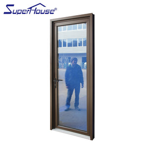 Superhouse USA standard brown color exterior commercial glass door with tempered glass