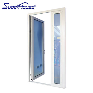 Superwu Double glazed aluminum white color hinged door commercial french doors Sydney standard
