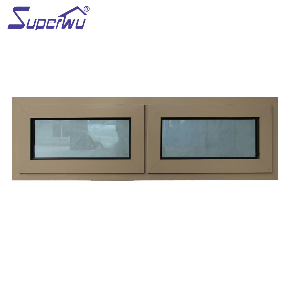 Superwu Euro popular design double panel custom color aluminium frame awning window flyscreen avaible