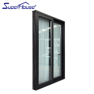 Superhouse High quality laminated glass aluminum soundproof slide door comply with AS2047 NOA NFRC standard