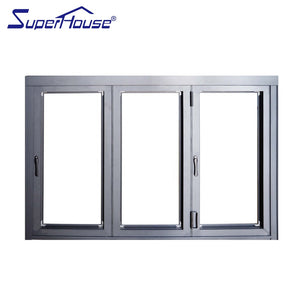 Superhouse High quality aluminum frame glass windows with retractable flyscreen