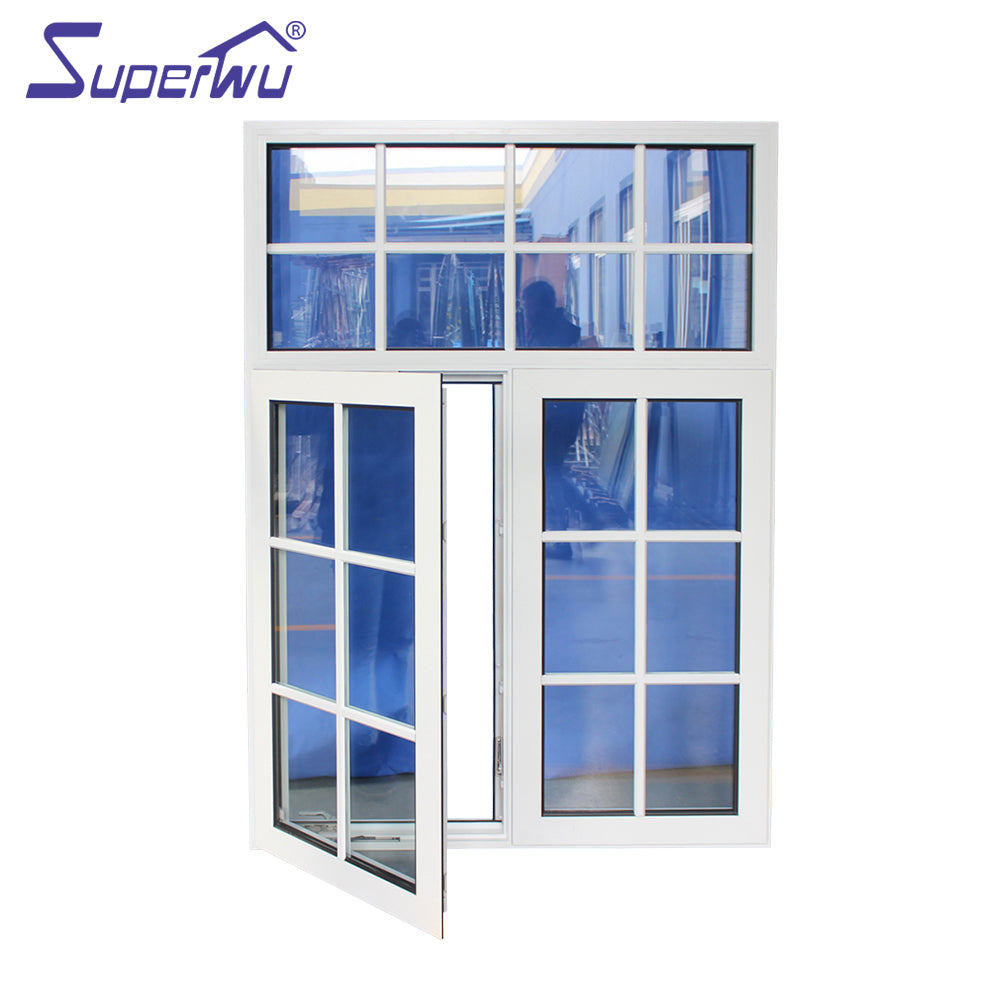Superwu Aluminum Profile Casement Windows Aluminium Double Glazed Windows factory direct supply