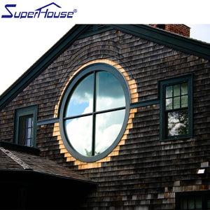 Superhouse customized triangle arch aluminum glass fixed special performance window