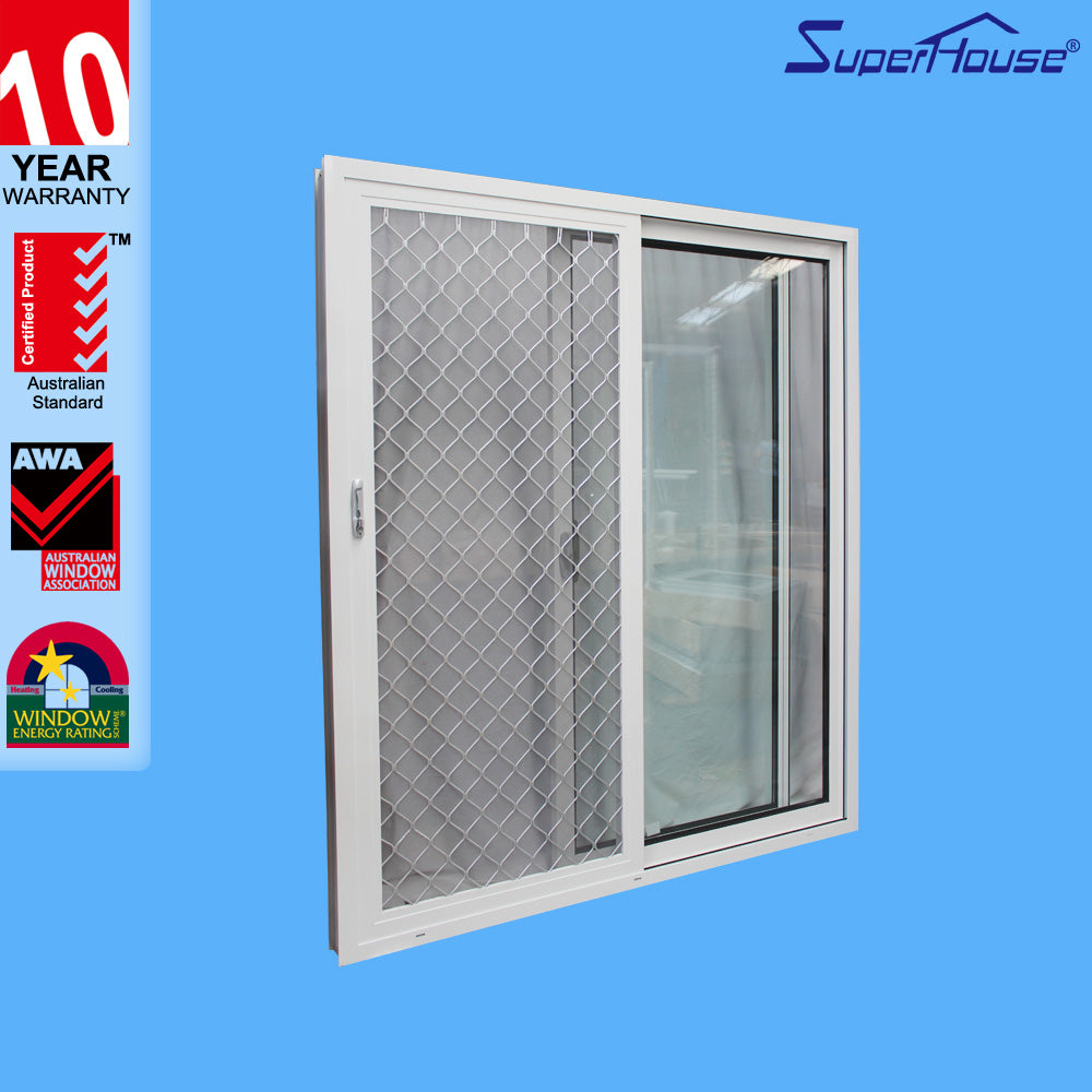 Superhouse Aluminum double tempered glass three panels sliding stacking door