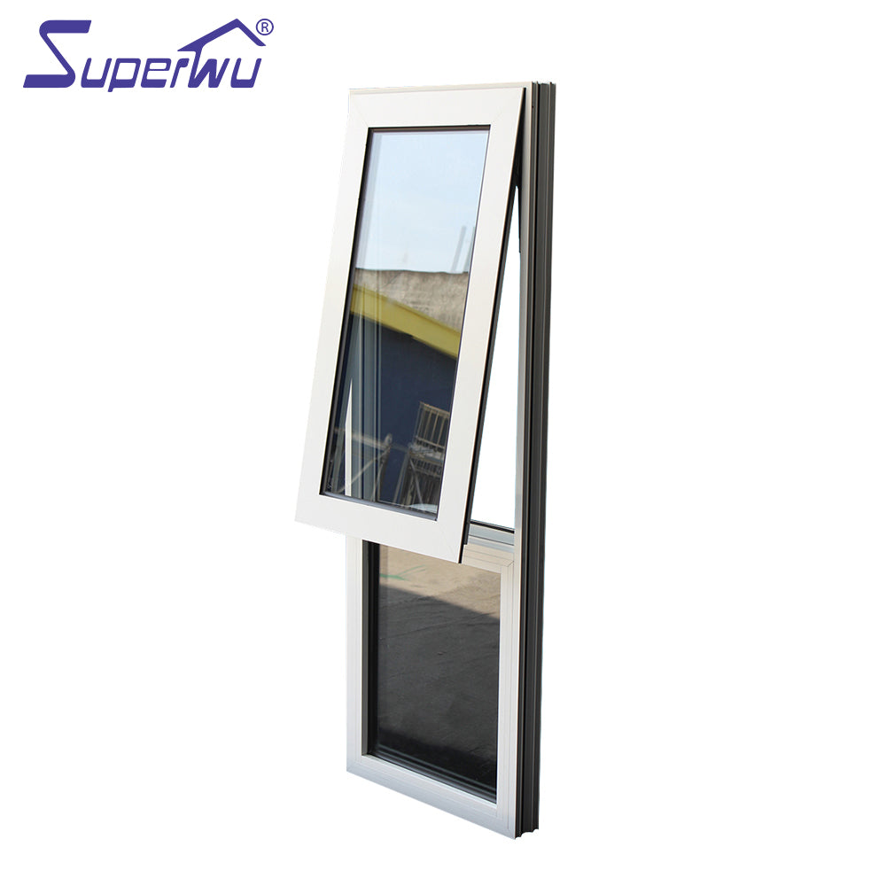 Superwu Aluminum factory double glazed aluminium awning window