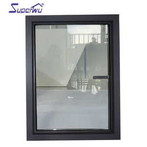 Superwu Soundproof double glazed both safety and insulated aluminium casement windows design