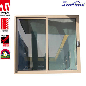 Superhouse Big glass standing prefabricated European standard bulletproof aluminum sliding door and window factory price