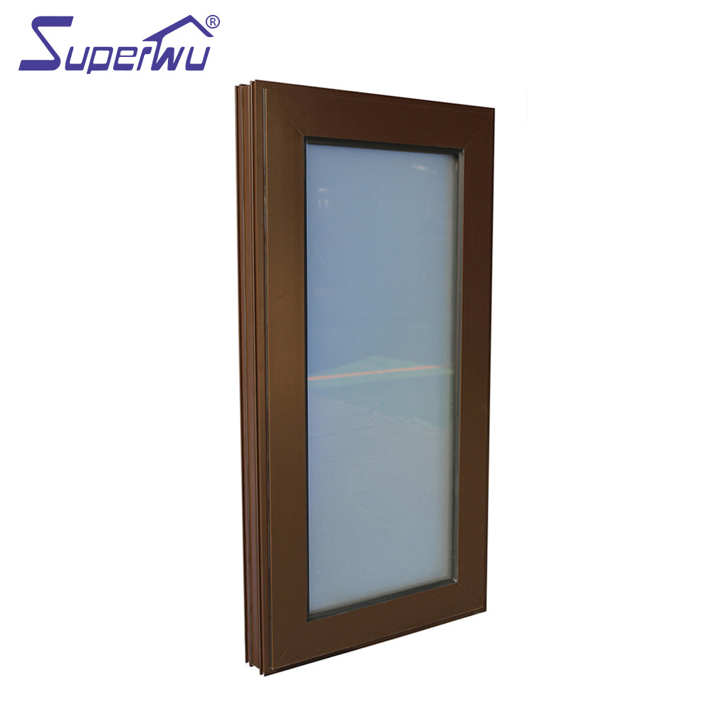 Superwu Best quality and price cheap commercial glass windows for sale aluminium double glass awning window