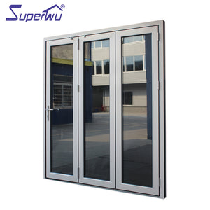 Superwu Customized soundproof aluminum glass folding/ bifold/ bi folding door