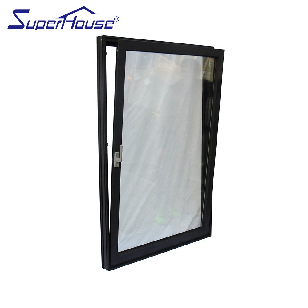 Superhouse Customize color black bronze color tilt turn window for sale