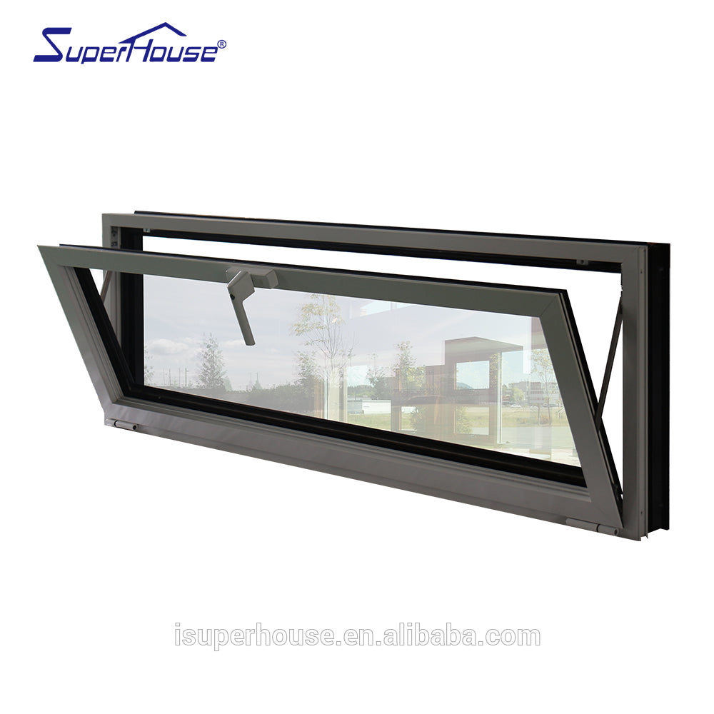 Superhouse Customized aluminium two sided color super color glass crank awning window