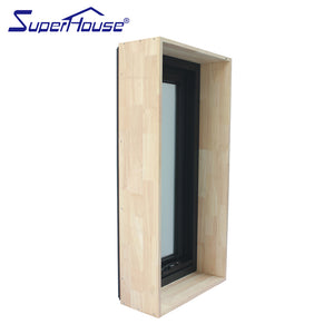 Superwu Australia High Quality Double Glazed Aluminum Awning Window with Timber Reveal
