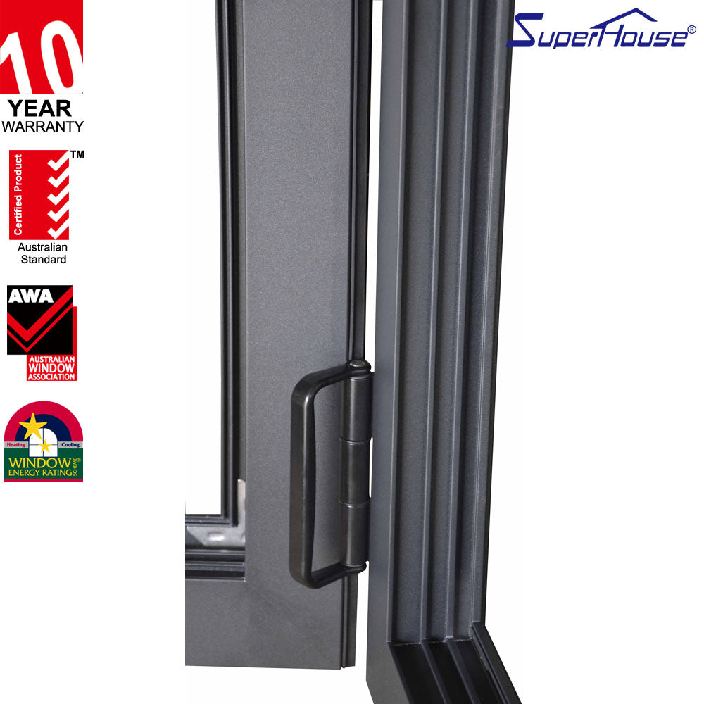 Superhouse Cheap Non-Thermal Break Aluminum Bi-Folding Window&Door Produced By Chinese Supplier