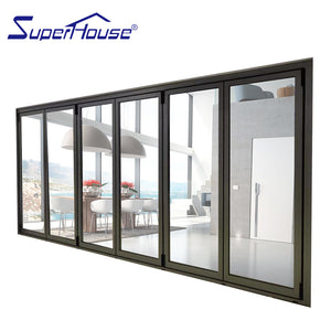 Superwu Customized aluminum glass folding/ bifold door designs