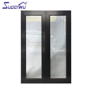 Superwu aluminum window models for bedrooms with retractable flyscreen