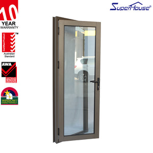 Superhouse Dark Bronze Anodized Aluminum Hinged Door With German High Quality Hardware System