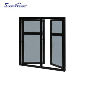 Superhouse safety glass black color casement window