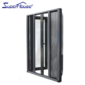 Superhouse North America NFRC and NOA standard high quality aluminum new casement window with retractable flyscreen