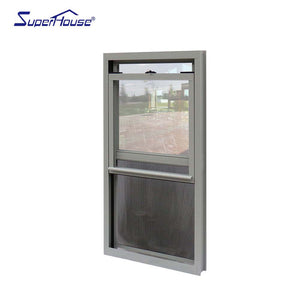 Superhouse Aluminum sliding up and down single hung window with fiberglass flyscreen