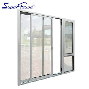 Superhouse USA standard aluminum frame exterior door with opening window for house project