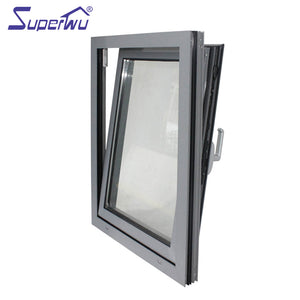 Superwu Hot selling Florida approval impact kitchen used tall & large aluminum casement windows