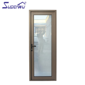 Superwu Thermal break aluminum hinged doors aluminum double tempered glass doors french door