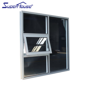 Superwu Double glazed white color awning windows cheap aluminium alloy awning with fixed
