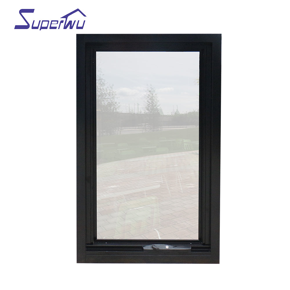 Superwu Australia standard awning window thermal break aluminum window coffee color profile with high quality