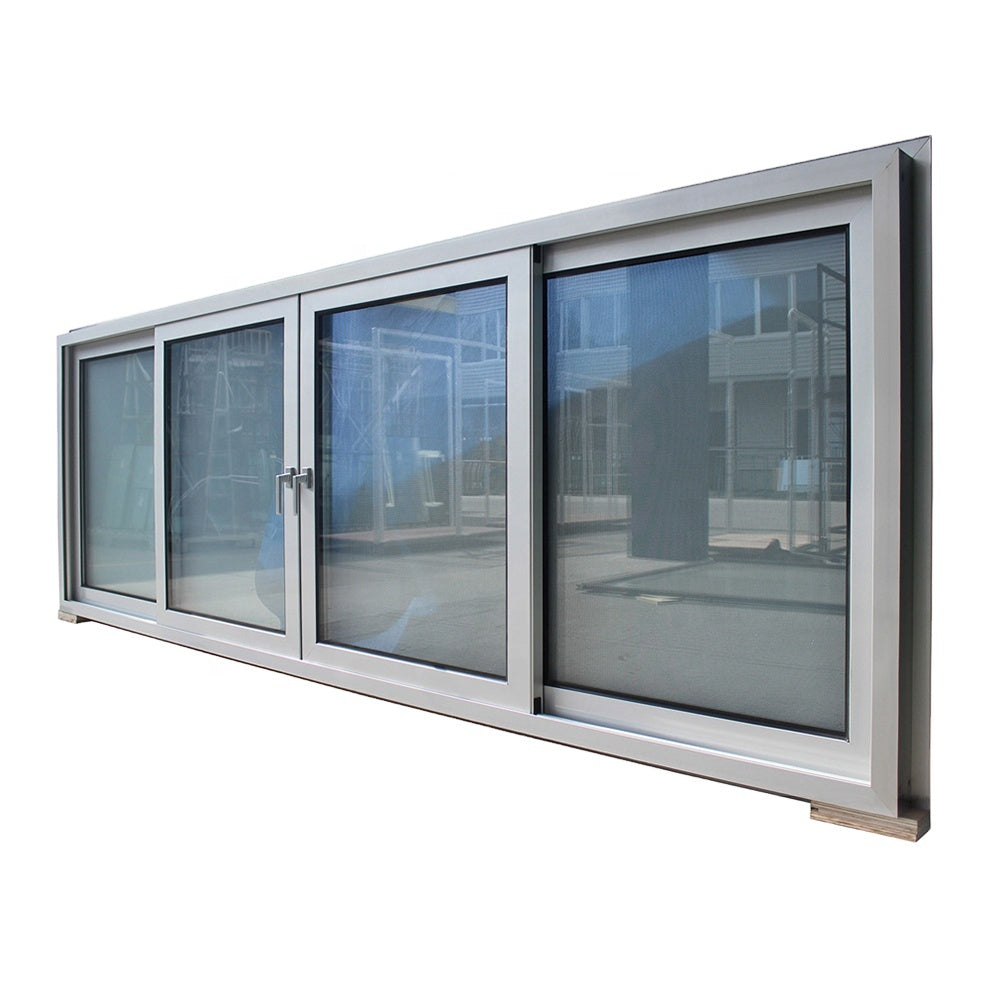Superwu AU & NZ standard low-E double glass Aluminum Profile tempered glass sliding window with mosquito screen