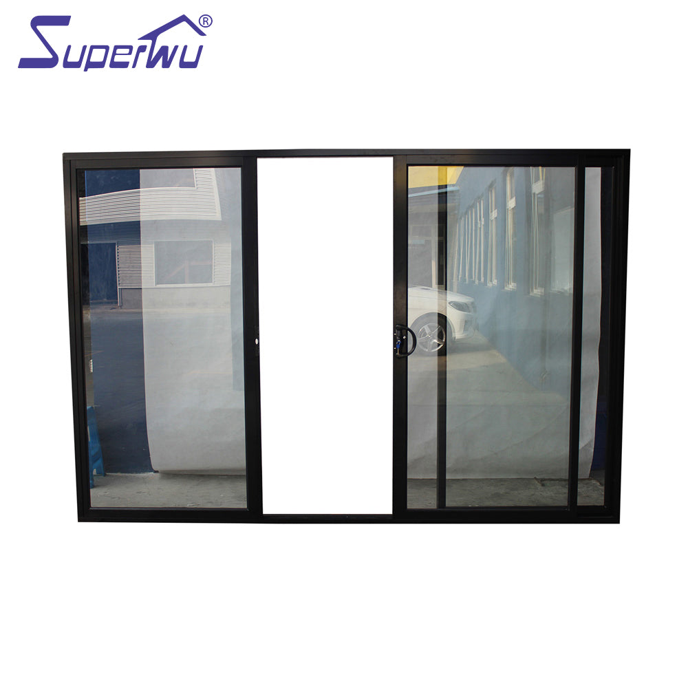 Superwu Big glass view USA standard hurricane proof aluminum sliding door