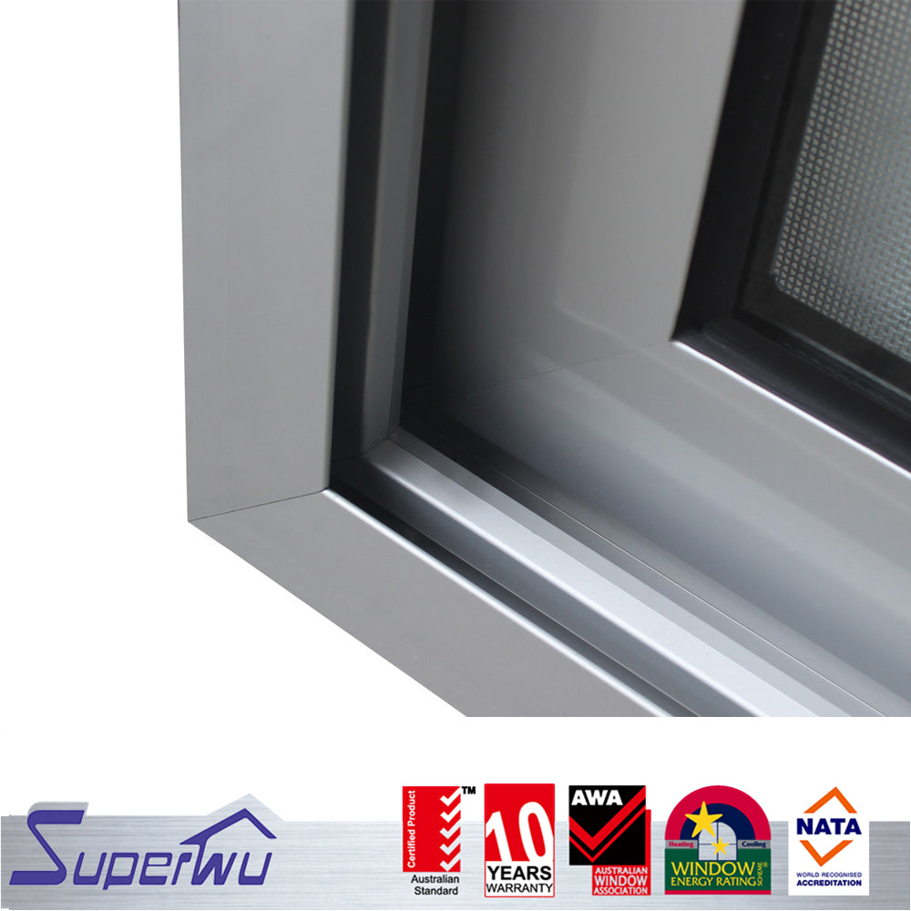 Superhouse Australian standard As2047 sound insulation tempered glass sliding aluminum windows