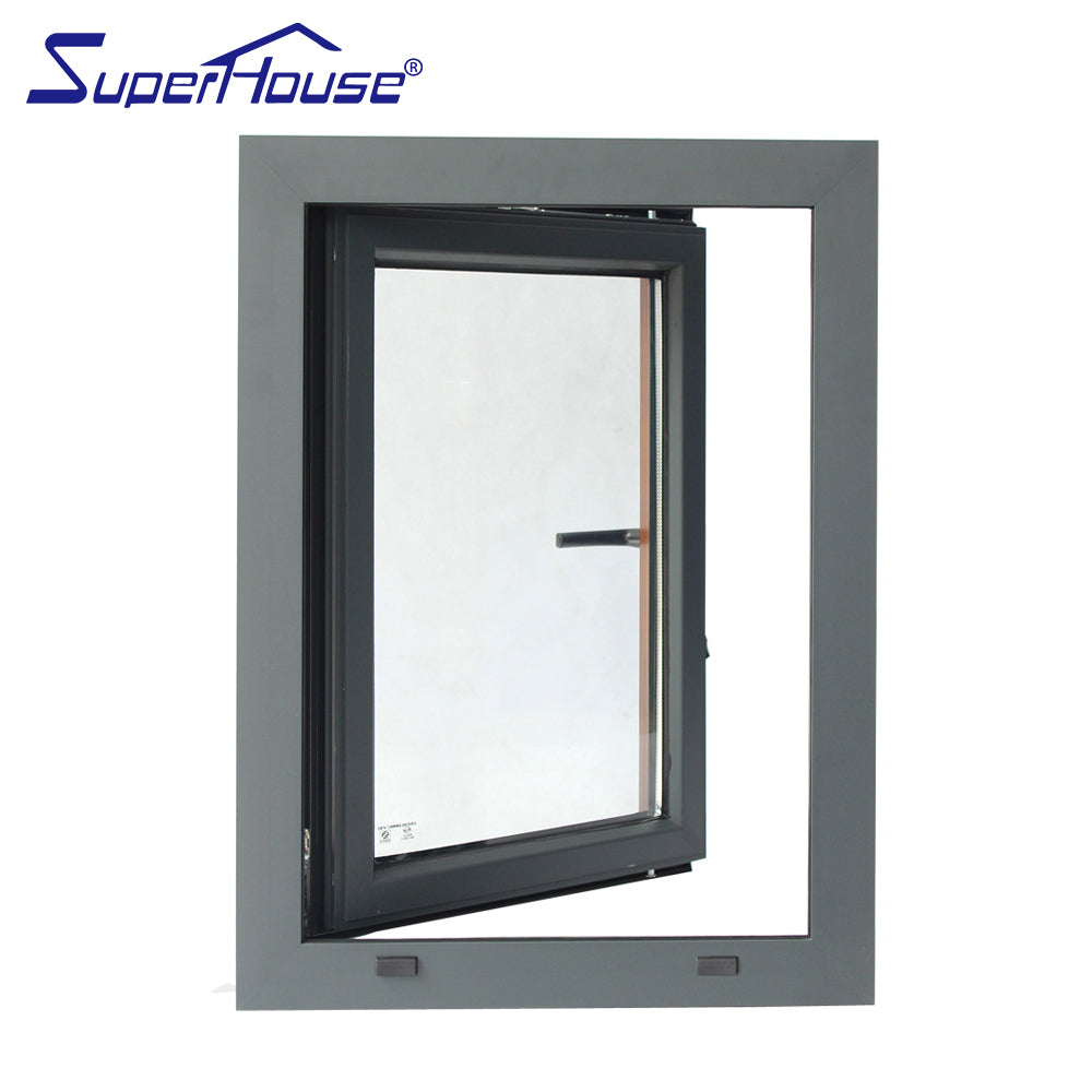 Superwu New design aluminium windows aluminum frame tilt and turn double glazed window