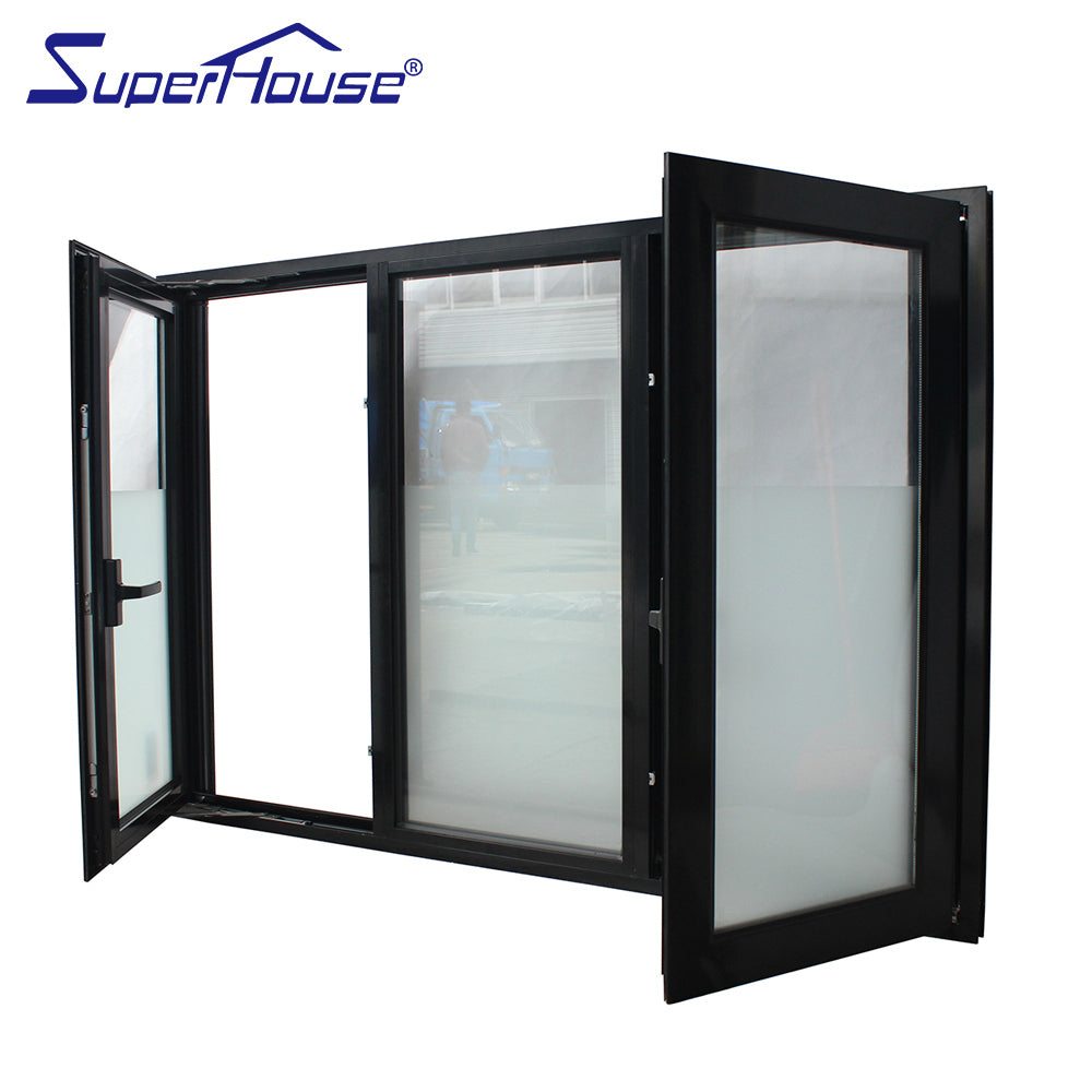 Superhouse North America NFRC and NOA standard high quality double glass aluminum b1 casement windows