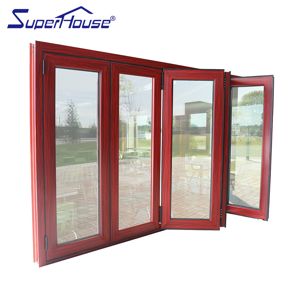 Superhouse Australian standard as2047 aluminum glass fold door for sale