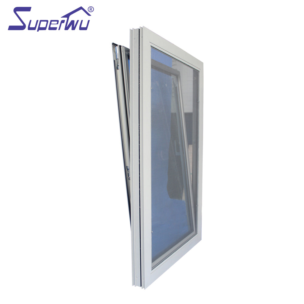 Superwu Double Glaze Temper Glass Insulation Tilt And Turn Aluminum Windows
