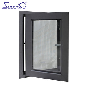 Superwu Aluminum residential French windows hurricane impact soundproof windows aluminium casement window for house