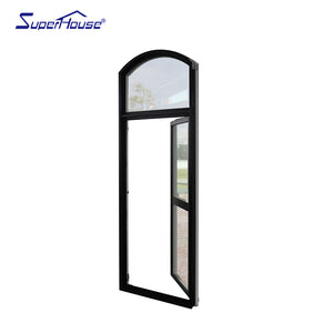 Superhouse China factory double glass aluminum frame glass tilt turn window