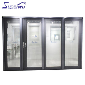 Superwu Aluminum doors meet Australia standard fold door exterior with retractable net