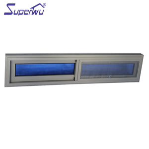Superwu high quality Blue tinted glass sliding window aluminum slider windows