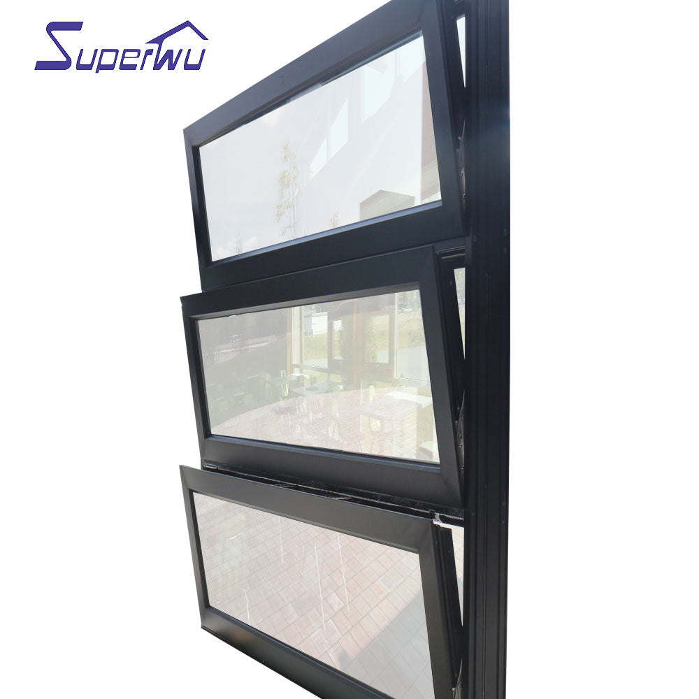 Superwu AS2047 Australian standard aluminum Chain winder awning window design 3 awning windows