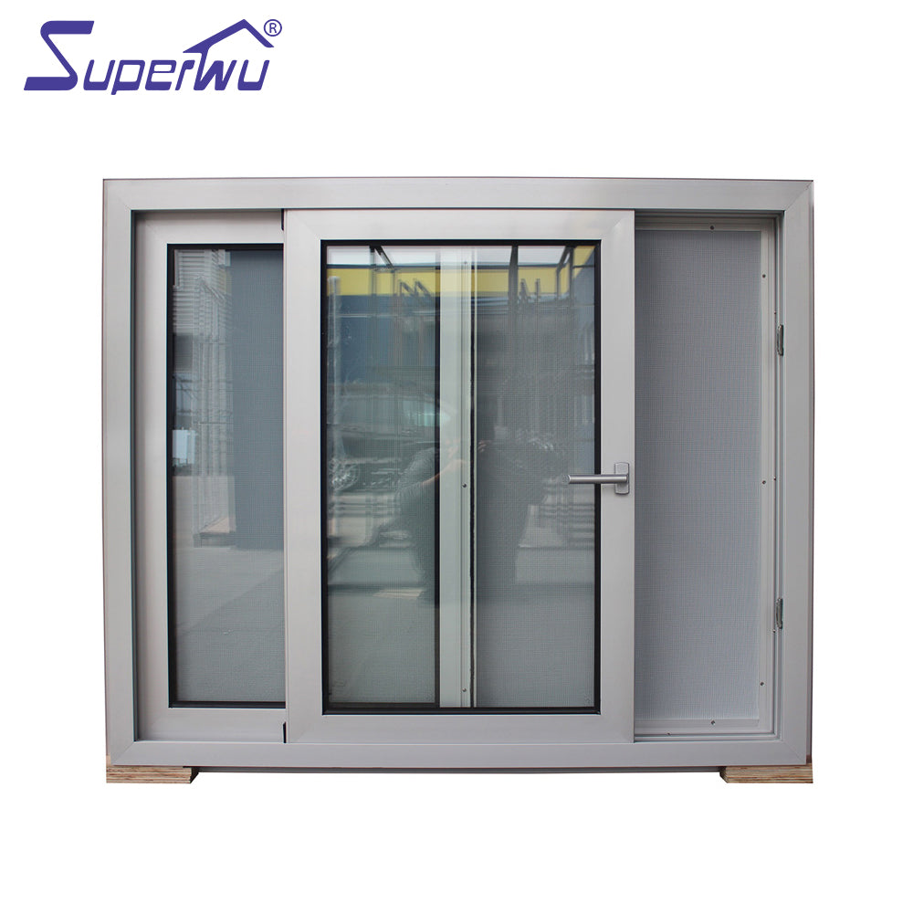 Superhouse Australian standard As2047 sound insulation tempered glass sliding aluminum windows