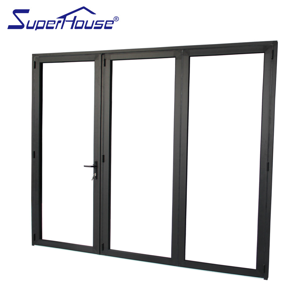 Superhouse AS2047 NFRC AAMA NAFS NOA standard commercial double glass pella folding doors