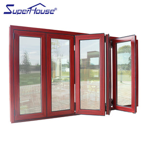 Superhouse Australian standard as2047 aluminum glass fold door for sale