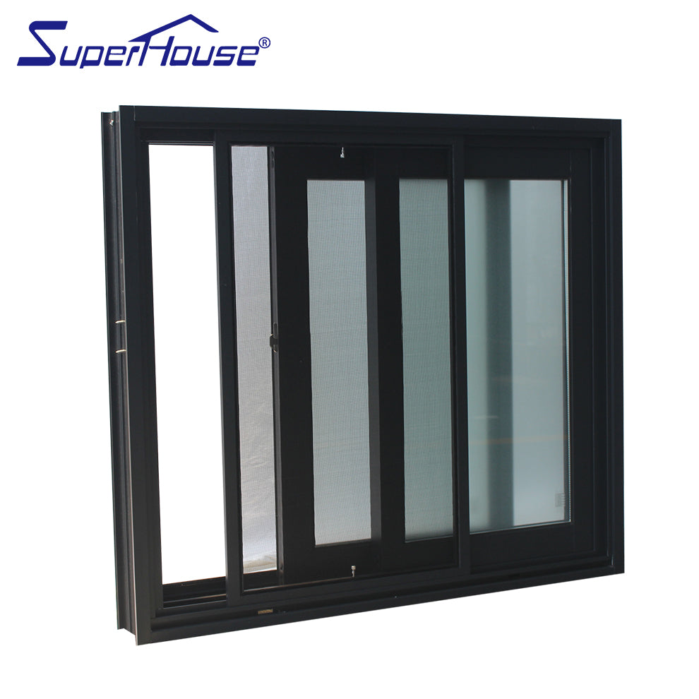 Superhouse America standard tempered glass Aluminium impact sliding window