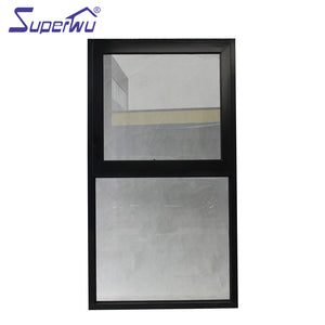 Superwu High performance cheap price large tempered glass aluminum frame awning style house windows