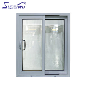 Superwu hurricane proof aluminum profile sliding window horizontal windows glass