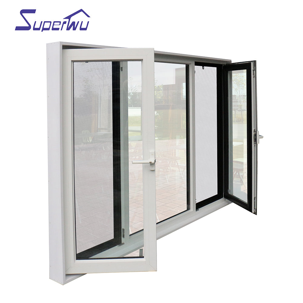 Superwu cheap aluminum turn and tilt windows casement windows for new house aluminium residential windows and doors