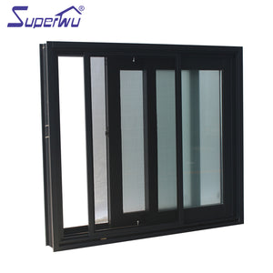 Superwu Factory direct supply aluminum sliding windows aluminium doors and windows toughened glass