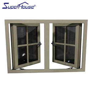 Superhouse Factory directly sell aluminium double glazed casement window swing out window with German hardware