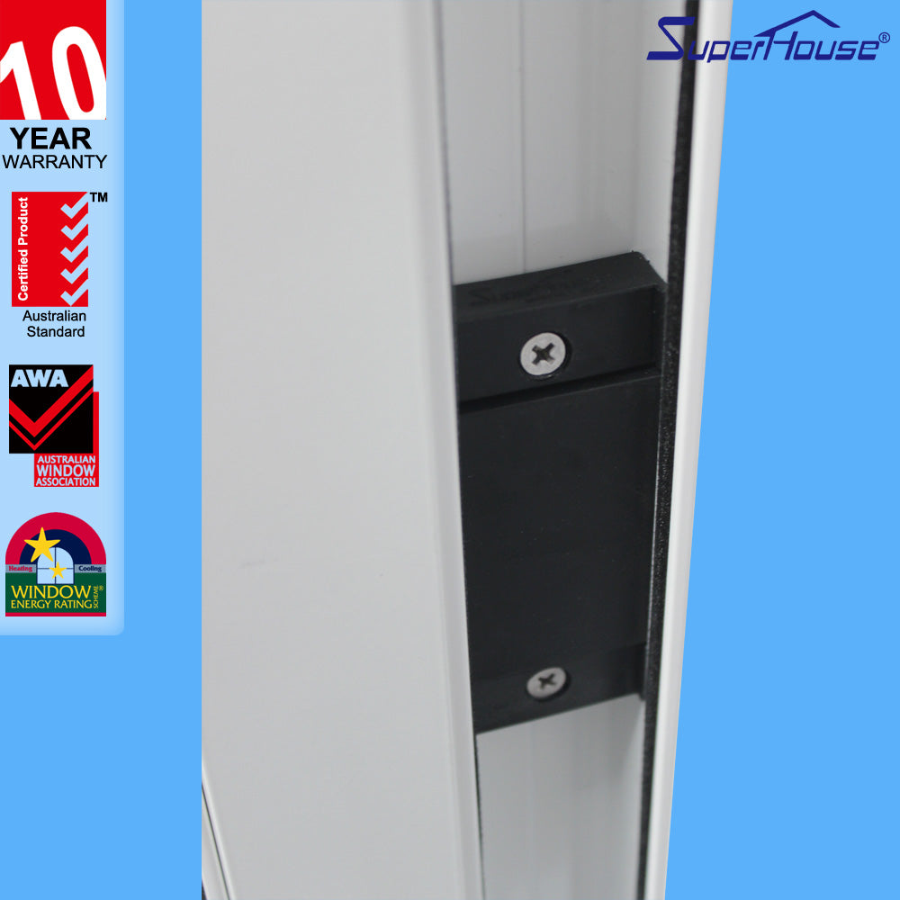 Superhouse Australian Standard Promotional Prices UPVC White Glass Slide Door For Steam Room